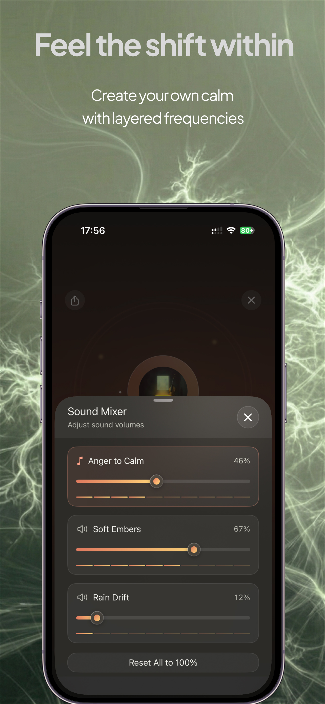 Sounda sound mixer — layered frequencies with custom volumes